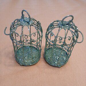 Sparkle Bird Cage Ornaments